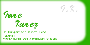 imre kurcz business card